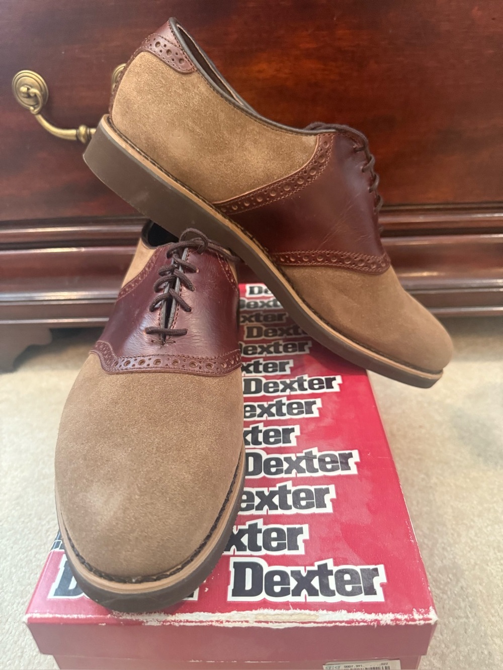 NWT & Box Vintage Dexter York Dirty Buck Oxford Shoes Men’s 10.5 M Made USA NOS